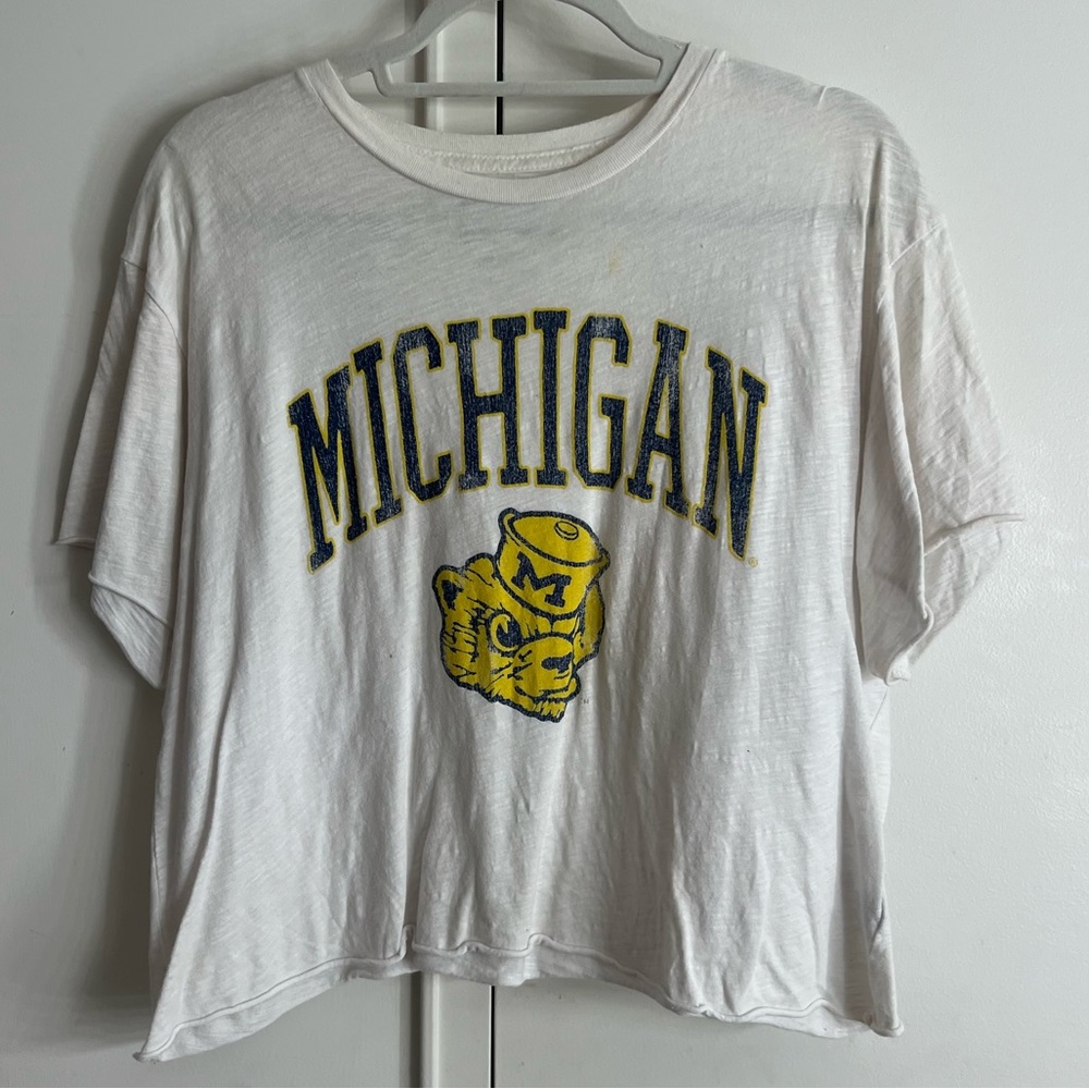 The Retro Brand University of Michigan Cropped T-shirt